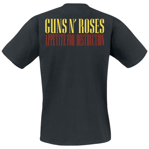 Guns n Roses - Appetite For Destruction - Cover - T-Shirt - czarny S, M, L, XL, XXL, 3XL, 4XL EMP