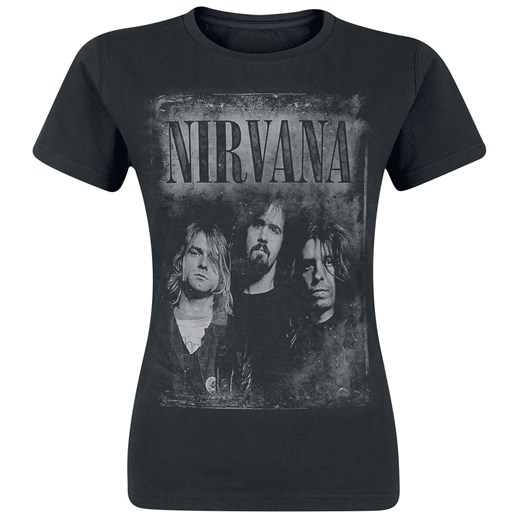 Nirvana - Faded Faces - T-Shirt - czarny S, L, XL EMP