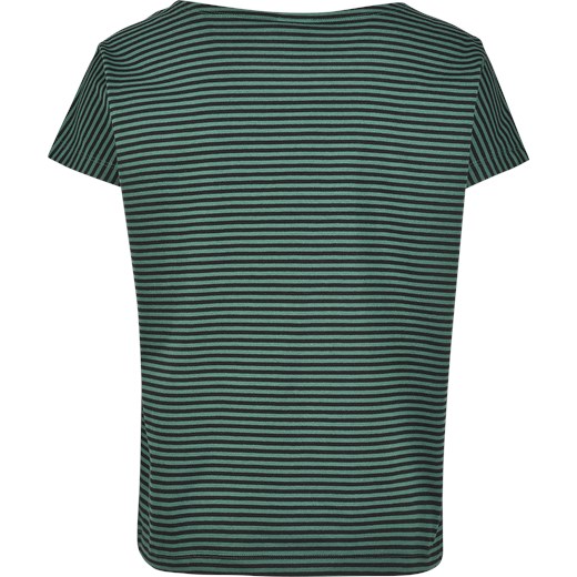 Urban Classics - Ladies Yarn Dyed Baby Stripe Tee - T-Shirt - zielony czarny XS, S, M, L, XL, XXL, 3XL, 4XL, 5XL EMP