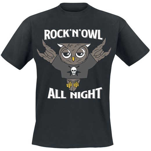 Tierisch - Rock &apos;n&apos; Owl All Night - T-Shirt - czarny 104, 116, 128, 140, 152, 164 EMP
