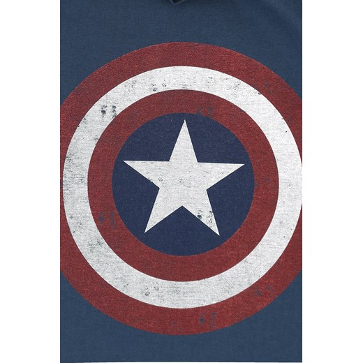 Captain America - Shield Logo - T-Shirt - granatowy M, L, XL, XXL EMP