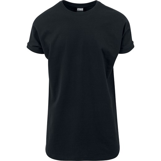 Urban Classics - Long Shaped Turnup Tee - T-Shirt - czarny L, XL, XXL EMP