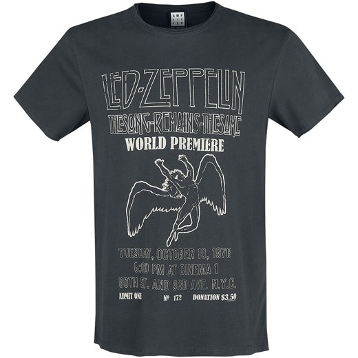 Led Zeppelin - Amplified Collection - Remains The Same - T-Shirt - ciemnoszary S, M, L, XL, XXL EMP