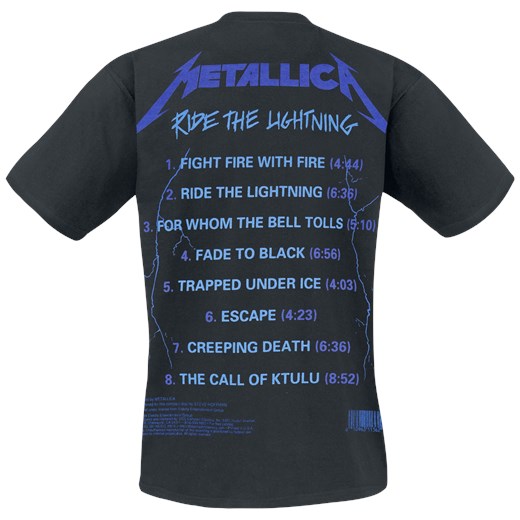 Metallica - Ride The Lightning - T-Shirt - czarny S, M, L, XL, XXL, 3XL, 4XL, 5XL okazja EMP