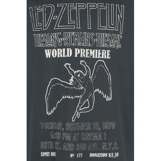 Led Zeppelin - Amplified Collection - Remains The Same - T-Shirt - ciemnoszary S, M, L, XL, XXL EMP