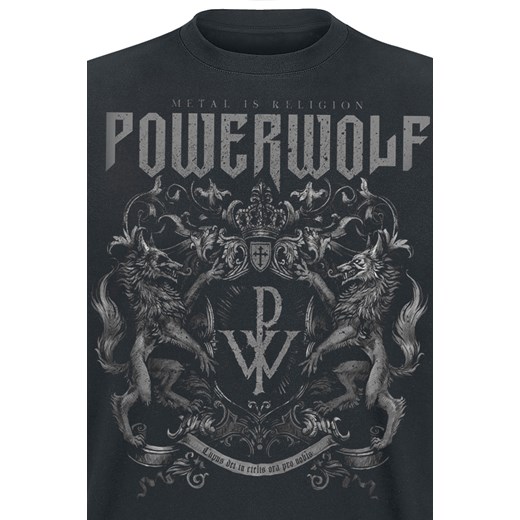 Powerwolf - Crest - Metal Is Religion - T-Shirt - czarny S, M, L, XL, XXL, 3XL okazja EMP
