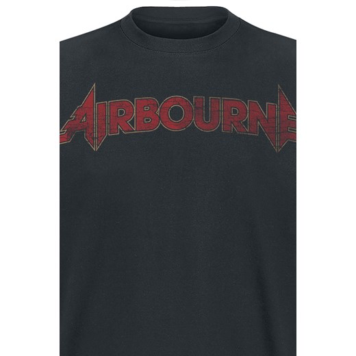 Airbourne - Cracked Logo - T-Shirt - czarny M, L, XL, XXL EMP