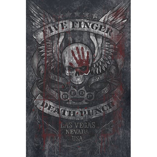 Five Finger Death Punch - No Regrets - T-Shirt - czarny szary S, M, L, XXL EMP