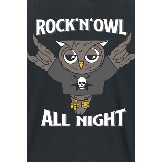 Tierisch - Rock &apos;n&apos; Owl All Night - T-Shirt - czarny 104, 116, 128, 140, 152, 164 EMP