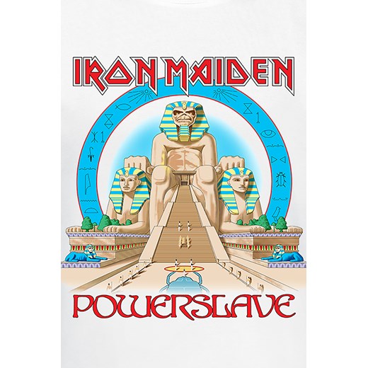 Iron Maiden - Powerslave World Slavery Tour 1984-1985 - T-Shirt - biały S, M, L, XL, XXL EMP