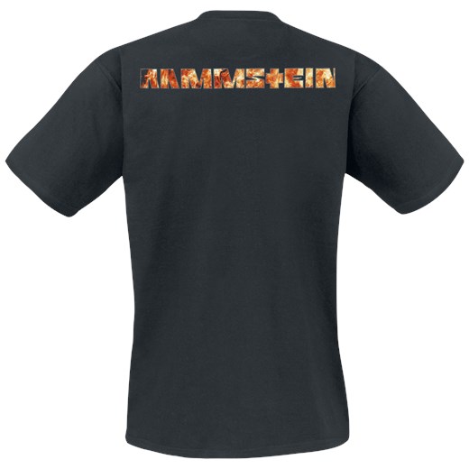 Rammstein - Lava Logo - T-Shirt - czarny S, L, XL, XXL, 3XL, 4XL, 5XL EMP