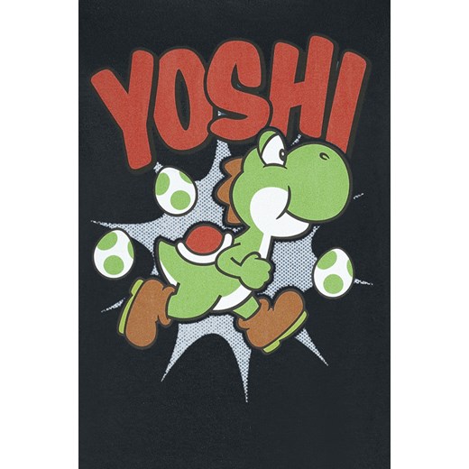 Super Mario - Yoshi - T-Shirt - czarny S, M, L, XL, XXL promocja EMP