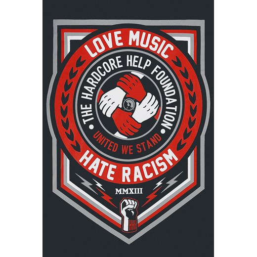 Hardcore Help Foundation - Love Music - T-Shirt - czarny XS, S, M, L, XL, XXL EMP