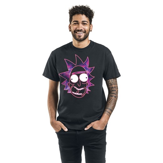 Rick And Morty - Neon Rick - T-Shirt - czarny S, M, L EMP