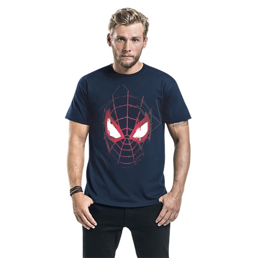 Spider-Man - Miles Morales - Mask - T-Shirt - ciemnoniebieski S, M, L, XL, XXL EMP