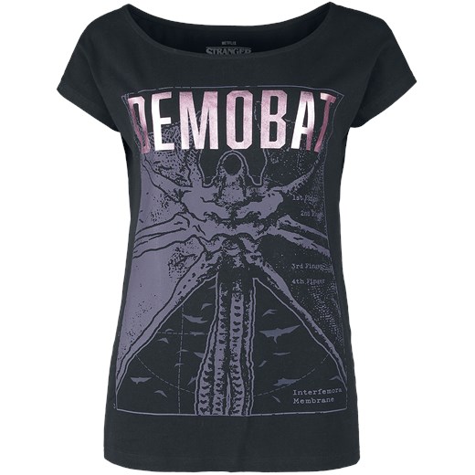 Stranger Things - Demobat Slayer - T-Shirt - czarny S, M, L, XL, XXL EMP