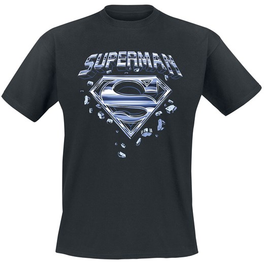 Superman - Shield shatter - T-Shirt - czarny S, M, L, XL, XXL EMP