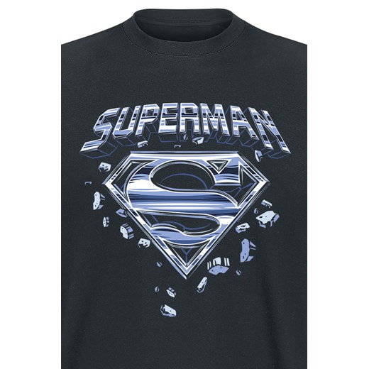 Superman - Shield shatter - T-Shirt - czarny S, M, L, XL, XXL EMP