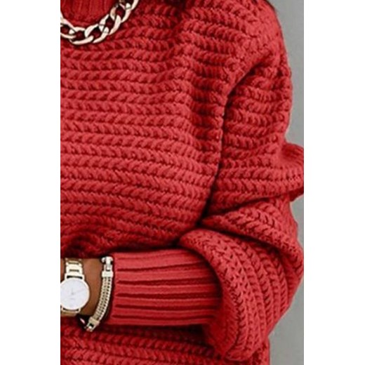 Sweter damski LAKLARA RED uniwersalny promocyjna cena Ivet Shop