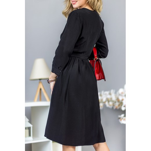 Sukienka NIMELTA BLACK S promocja Ivet Shop