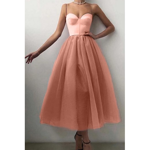 Sukienka BRIDELA PEACH L okazja Ivet Shop