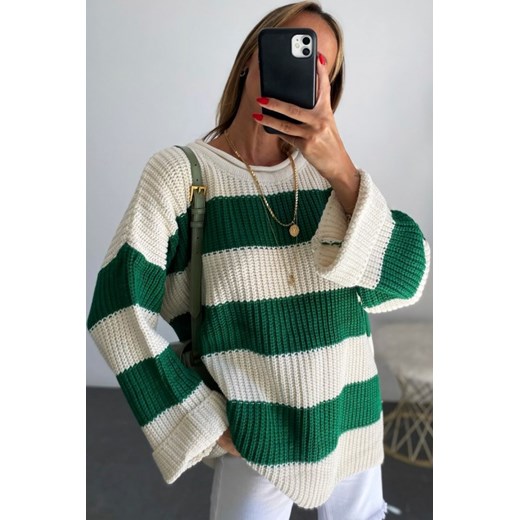 Sweter damski KAFELDA GREEN uniwersalny wyprzedaż Ivet Shop