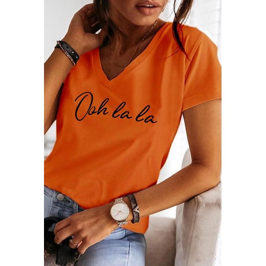 T-shirt damski AMRANDIRA ORANGE S wyprzedaż Ivet Shop