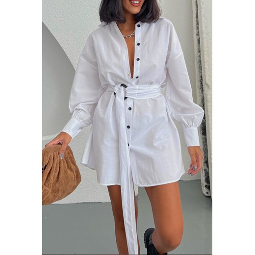 Sukienka BORZENA WHITE M promocja Ivet Shop