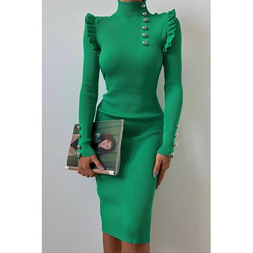 Sukienka VOLTERA GREEN ze sklepu Ivet Shop w kategorii Sukienki - zdjęcie 150824830