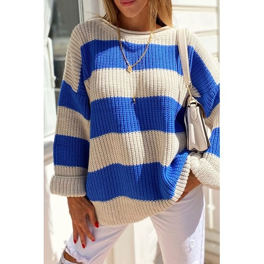 Sweter damski KAFELDA BLUE uniwersalny okazyjna cena Ivet Shop
