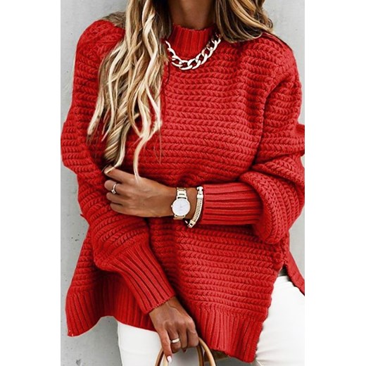 Sweter damski LAKLARA RED uniwersalny wyprzedaż Ivet Shop