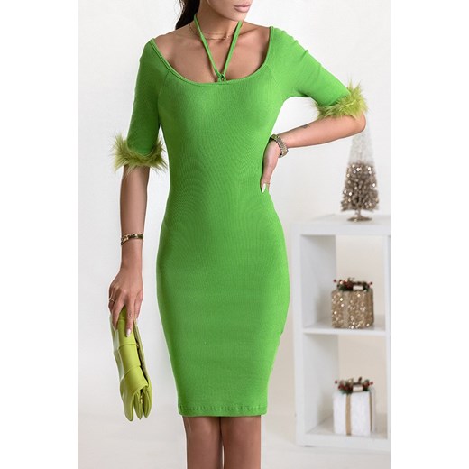 Sukienka damska BILFOMA GREEN L promocyjna cena Ivet Shop