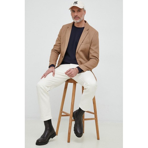 Tommy Hilfiger bluza męska kolor niebieski z kapturem z aplikacją Tommy Hilfiger M ANSWEAR.com