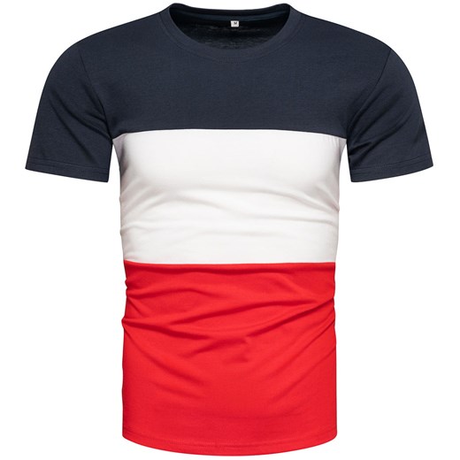 Koszulka męska granatowo-biało-czerwona Recea ze sklepu Recea.pl w kategorii T-shirty męskie - zdjęcie 150831192