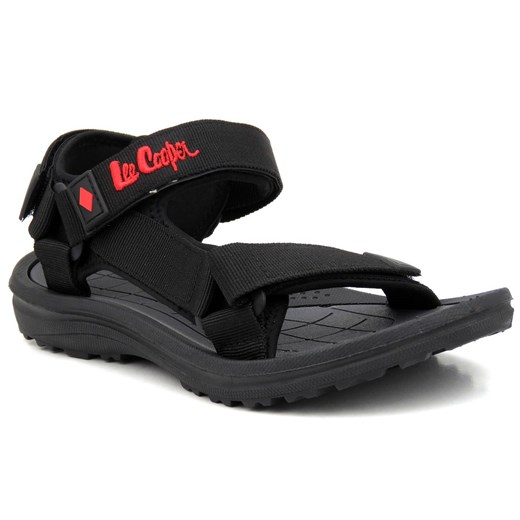 Sportowe sandały męskie na rzepy - Lee Cooper 22-34-0945M, czarne ze sklepu ulubioneobuwie w kategorii Sandały męskie - zdjęcie 150834993