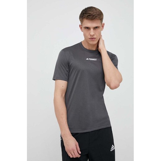 adidas TERREX t-shirt sportowy Multi kolor szary gładki ze sklepu ANSWEAR.com w kategorii T-shirty męskie - zdjęcie 150835843