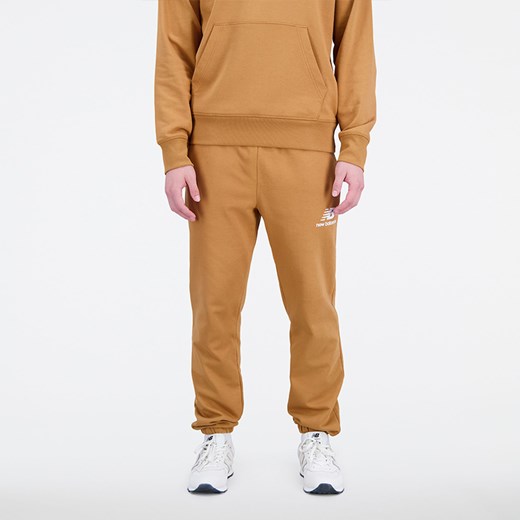 Spodnie męskie New Balance MP31539TOB – brązowe ze sklepu New Balance Poland w kategorii Spodnie męskie - zdjęcie 150856271