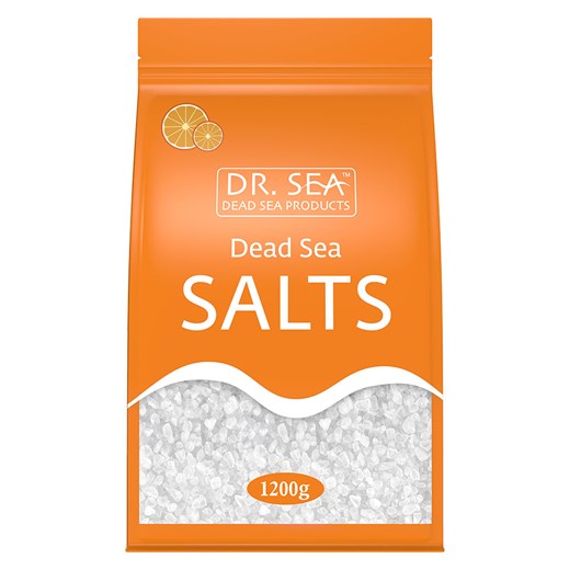 Sól z Morza Martwego "Deas Sea Salt with Orange Extract" - 1200 g Dr. Sea onesize wyprzedaż Limango Polska