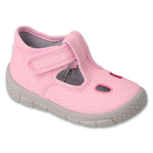 Różowe buciki niemowlęce BEFADO na rzepy 