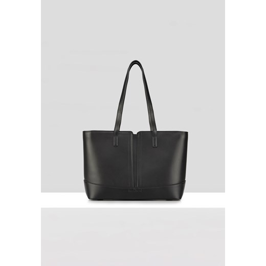 Shopper bag czarna Molton duża elegancka matowa na ramię 