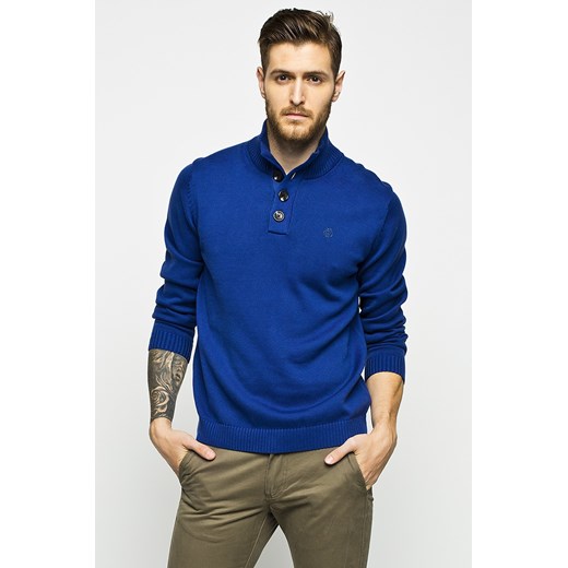 Sweter męski - Mc Neal answear-com niebieski bez wzorów/nadruków