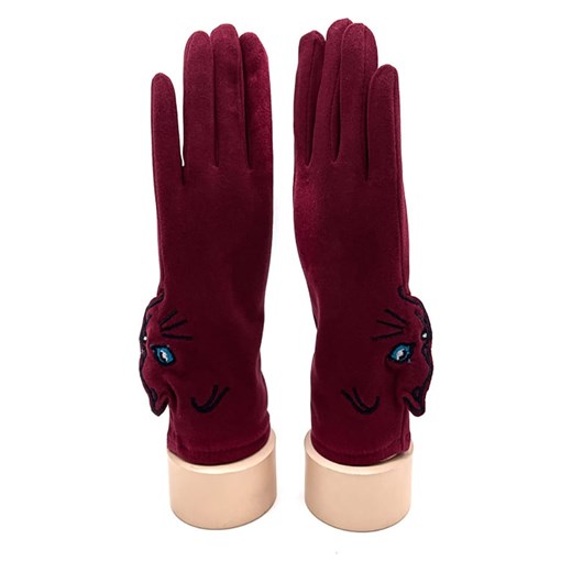 Rękawiczki w kolorze bordowym Inka Brand onesize promocja Limango Polska