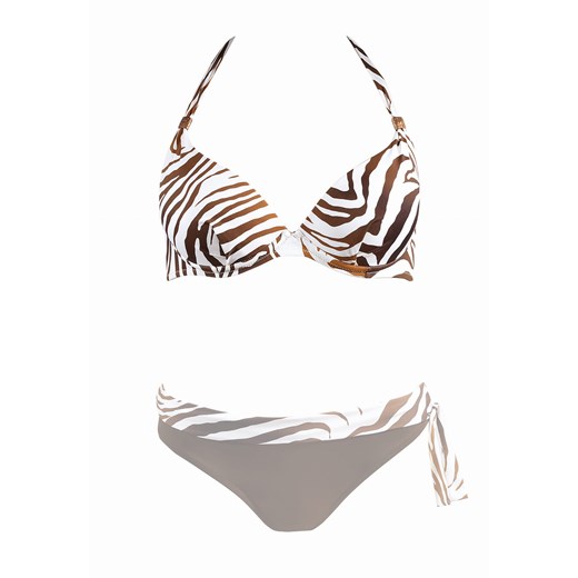 Wiązana na szyi góra bikini w pasy zebry FG11/820 Feba 34D (65D) wyprzedaż Feba