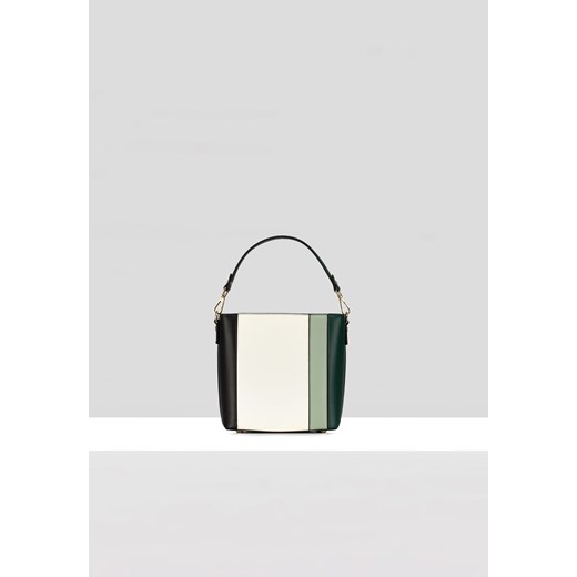 Kwadratowa torebka listonoszka z zielonym lampasem ze sklepu Molton w kategorii Listonoszki - zdjęcie 150899184