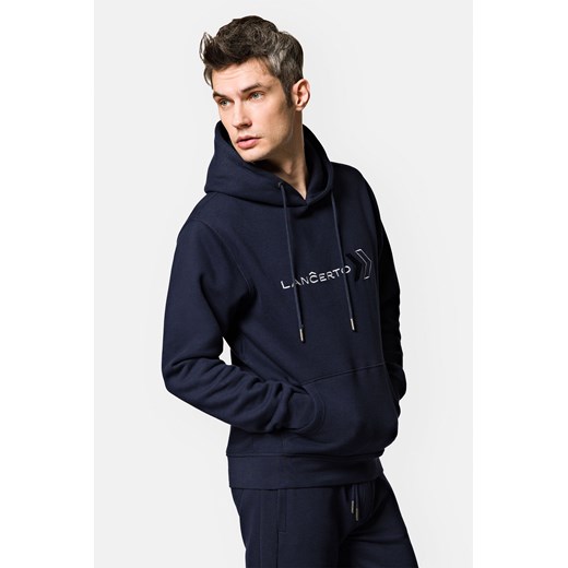 Bluza Granatowa Bawełniana z Kapturem Laney ze sklepu Lancerto S.A. w kategorii Bluzy męskie - zdjęcie 150900164