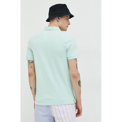 Abercrombie & Fitch polo męski kolor zielony z aplikacją Abercrombie & Fitch L ANSWEAR.com