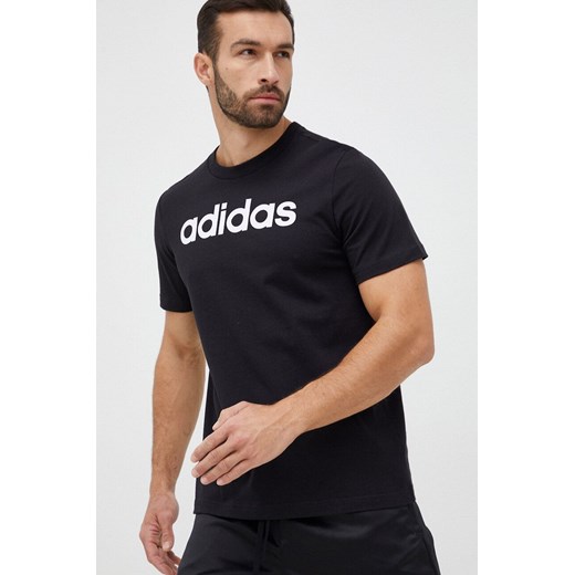 adidas t-shirt bawełniany kolor czarny z nadrukiem IC9274 ze sklepu ANSWEAR.com w kategorii T-shirty męskie - zdjęcie 150902684