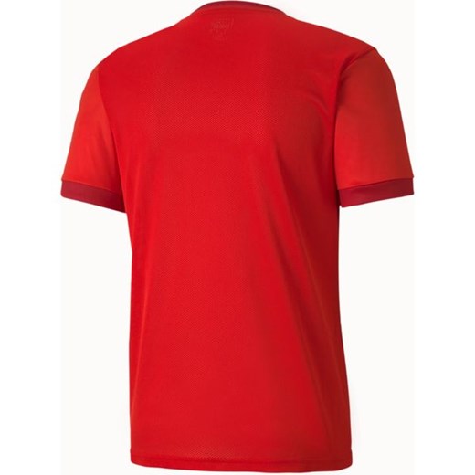 T-shirt męski Puma czerwony z krótkimi rękawami 