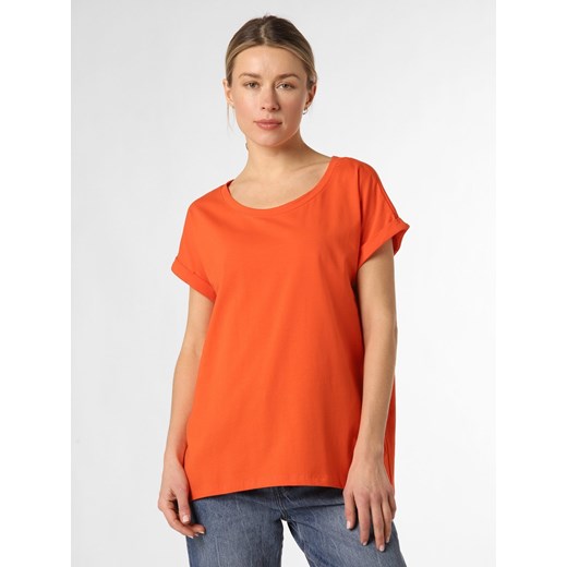 Marie Lund T-shirt damski Kobiety Dżersej pomarańczowy jednolity ze sklepu vangraaf w kategorii Bluzki damskie - zdjęcie 150906371