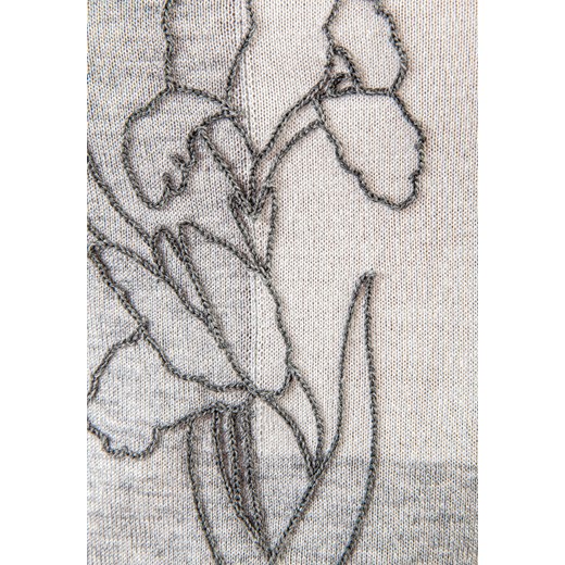 Szara bluzka damska Molton z okrągłym dekoltem 